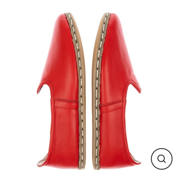 Atlantis Men's Red Slip On Shoes Size 13 Turkish Peru Handmade Leather - Picture 5 of 9